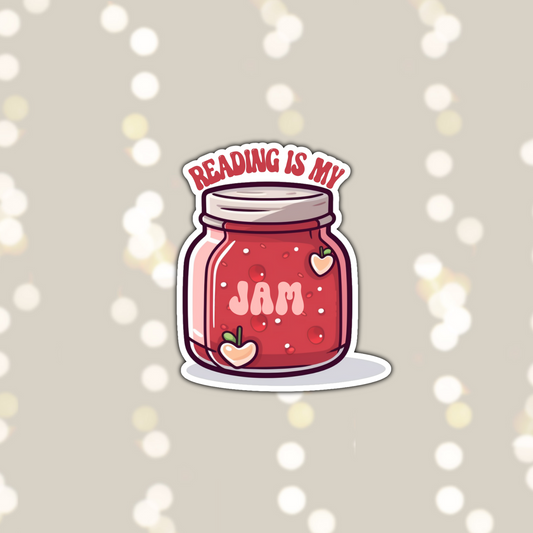 Reading is My Jam Sticker