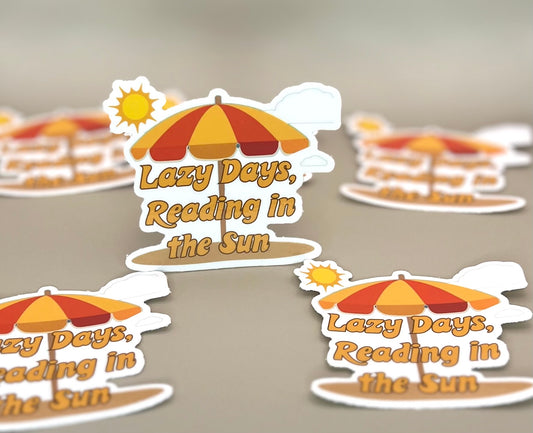 Reading in the Sun Sticker