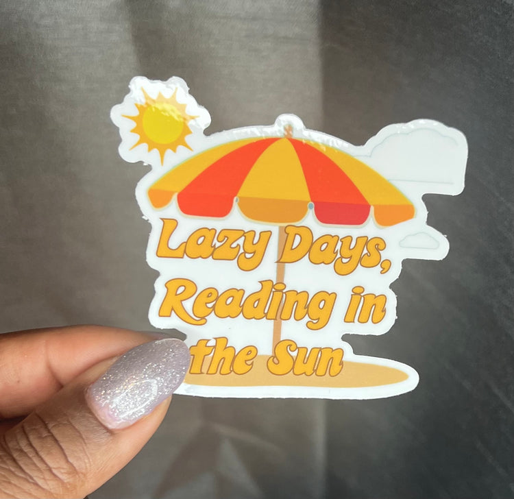 Reading in the Sun Sticker