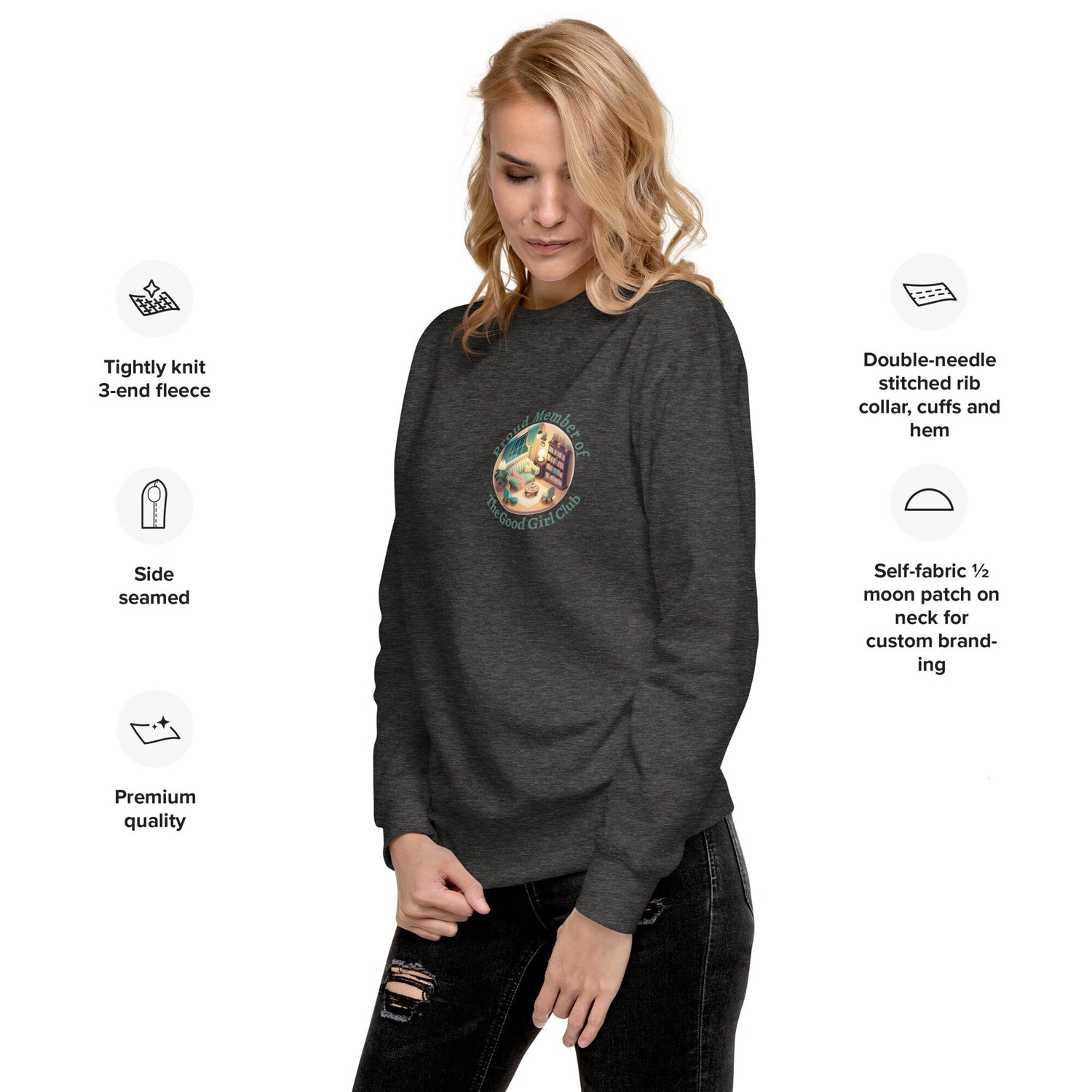 Good Girl Club Sweatshirt-Book lover Trope-Good Girl